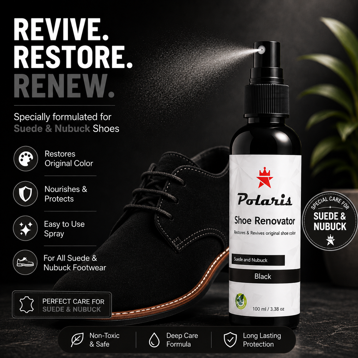 Shoe Renovator | Color Reviver- Black (100ml)
