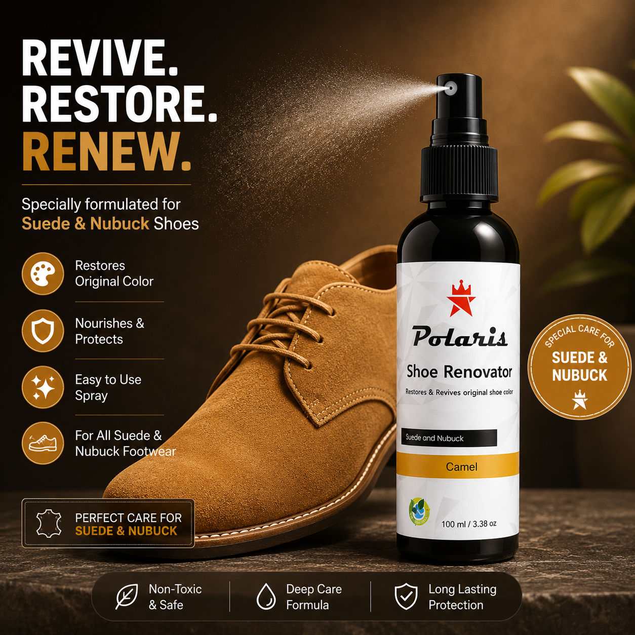 Shoe Renovator | Color Reviver- Camel(100ml)
