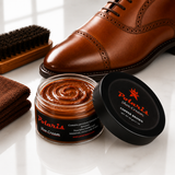 Leather Shoe Polish Cream - Copper Brown (60gm) POLARIS