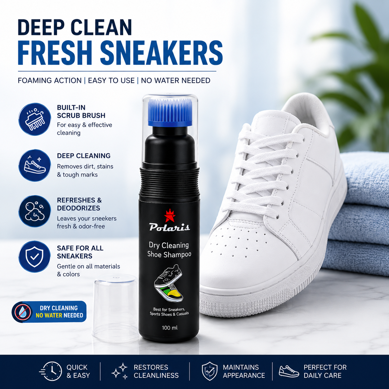 Polaris Shoe Shampoo with Scrub applicator