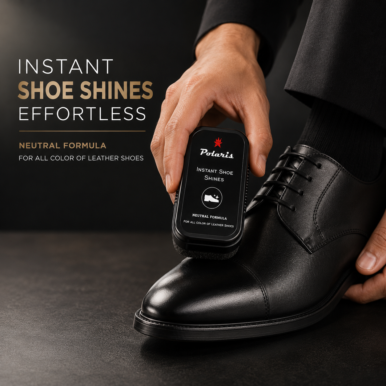 Instant Shoe Shine Shoe Shine Sponge for Radiant Leather Shoes POLARIS