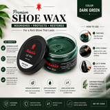 Leather Shoe Polish/Wax - Dark Green (55 gm)