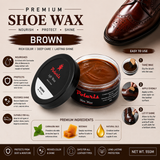 Leather Shoe Polish/Wax - Brown (55 gm)