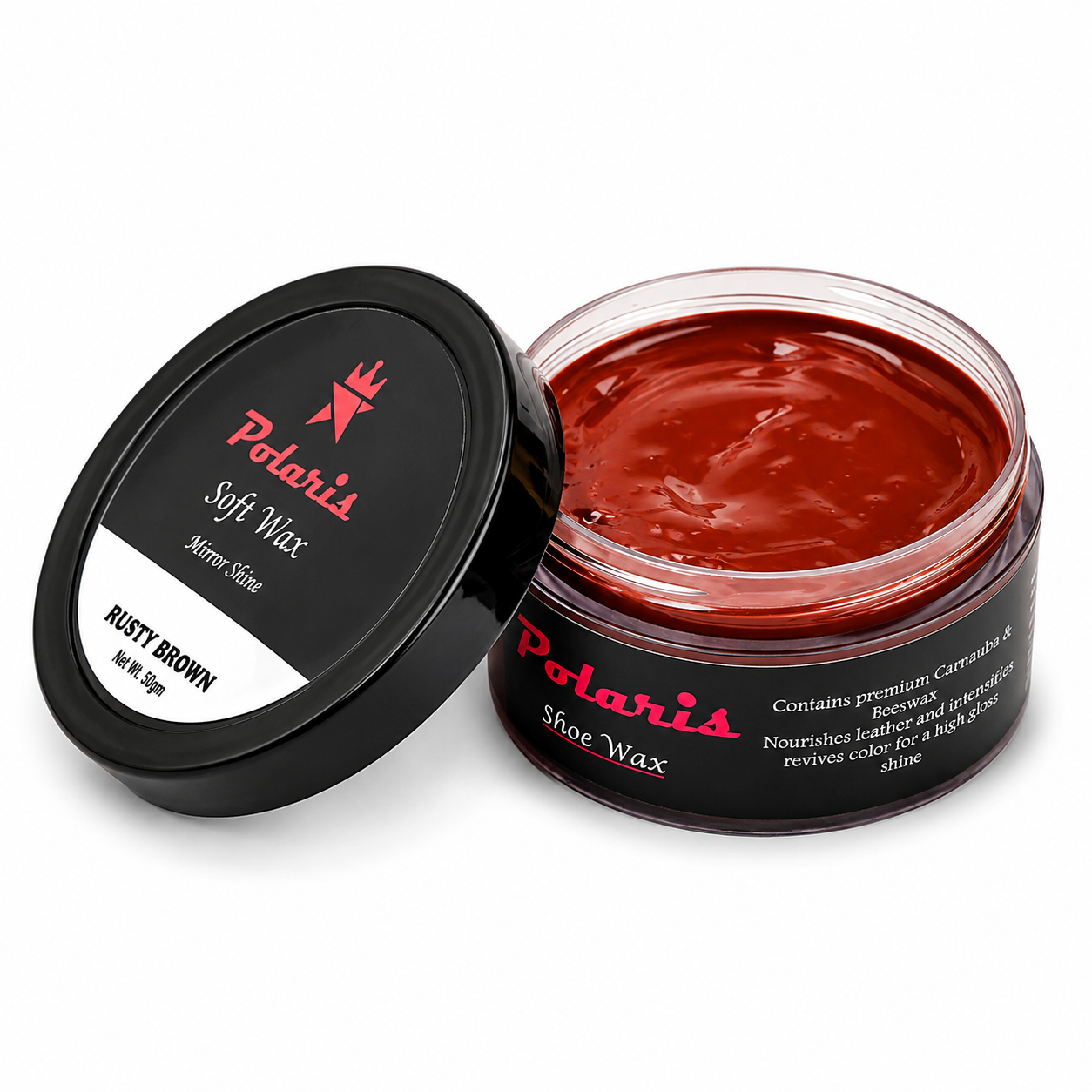 Leather Shoe Polish/Wax - Rust Brown (55 gm)