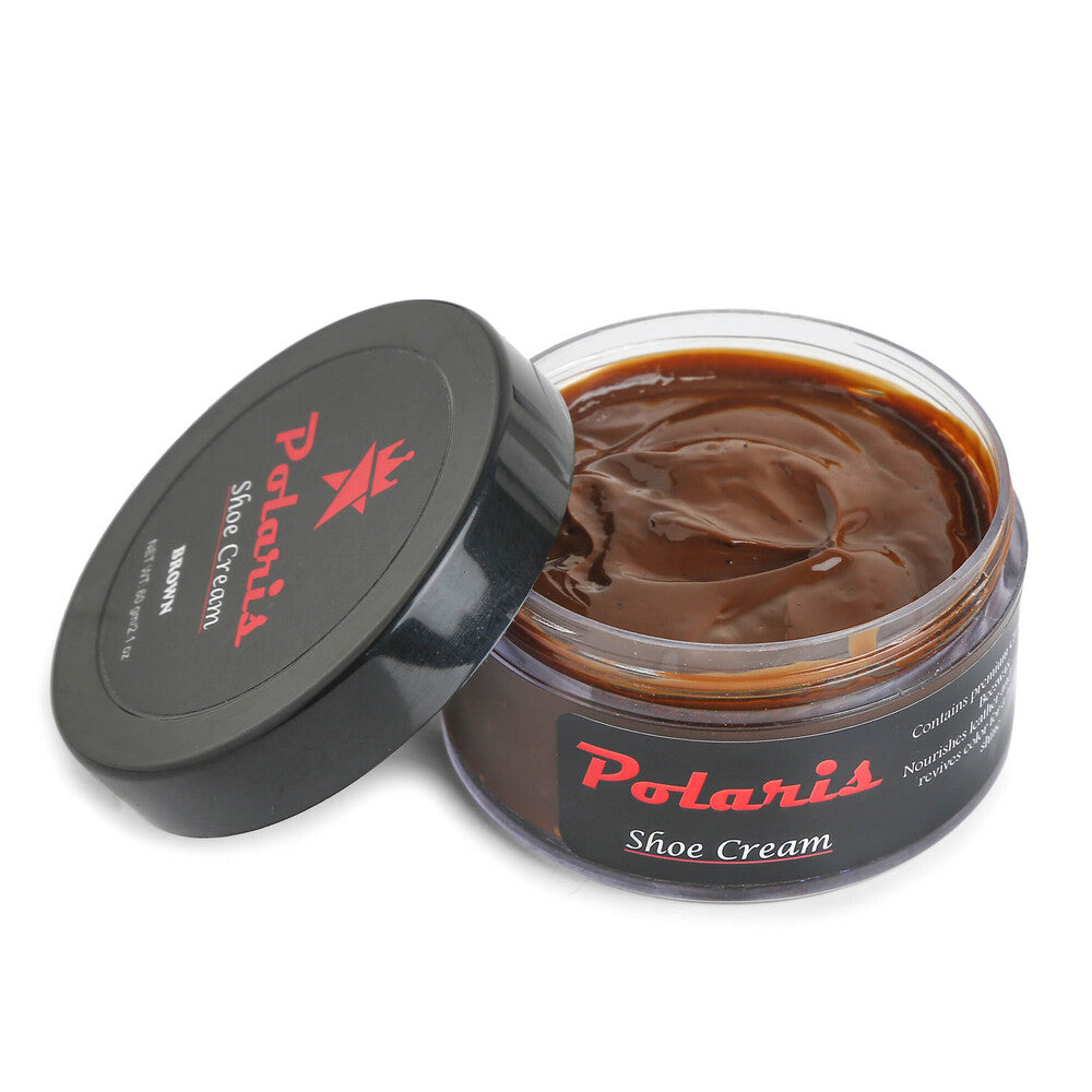 Leather Shoe Polish Cream - Brown (60gm)