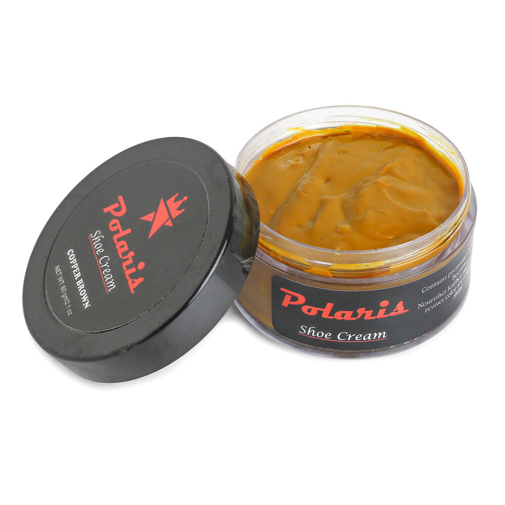 Leather Shoe Polish Cream - Copper Brown (60gm)