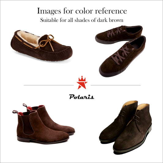 Polaris Suede & Nubuck Shoe Renovator and Color Reviver-Dark Brown 100ml