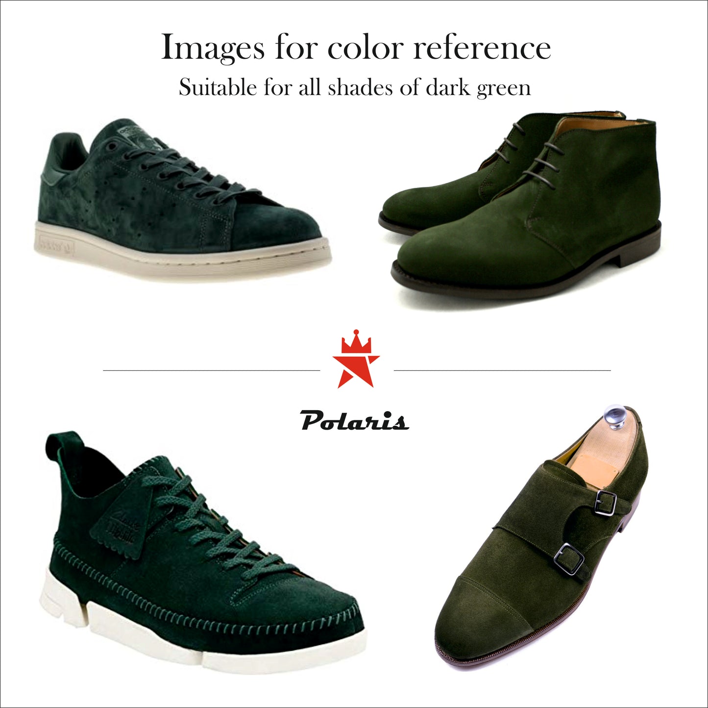 Polaris Suede & Nubuck Shoe Renovator and Color Reviver-Dark Green 100ml