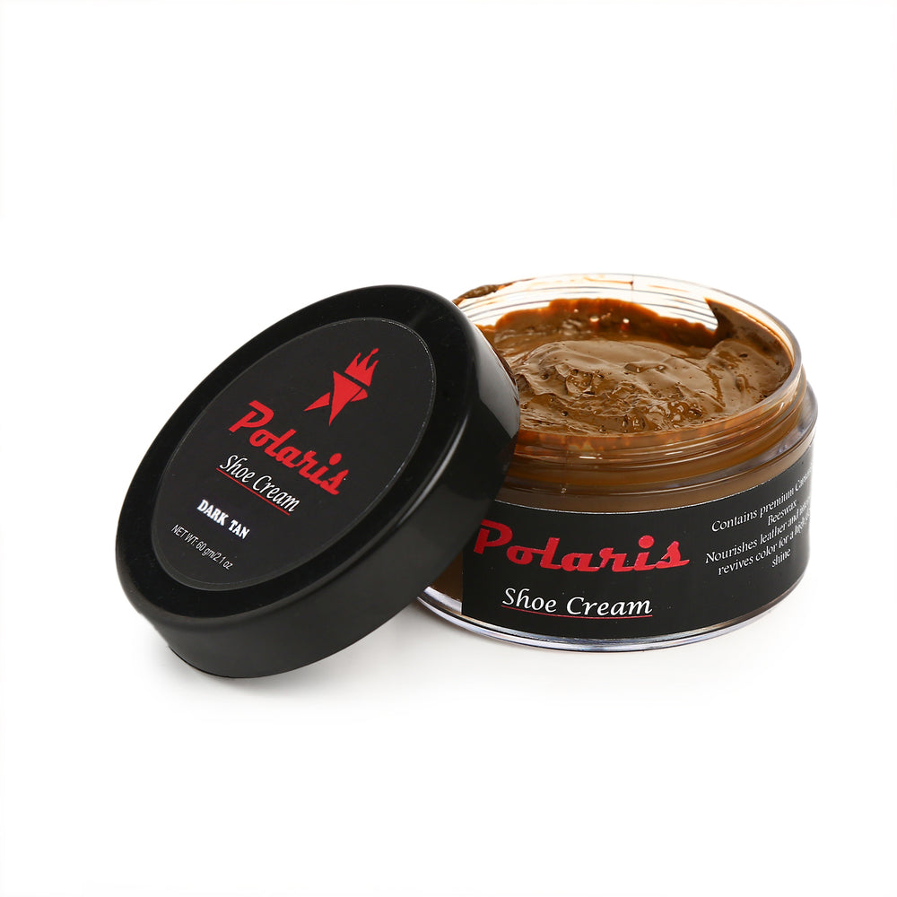 Leather Shoe Polish Cream - Dark Tan (60gm)