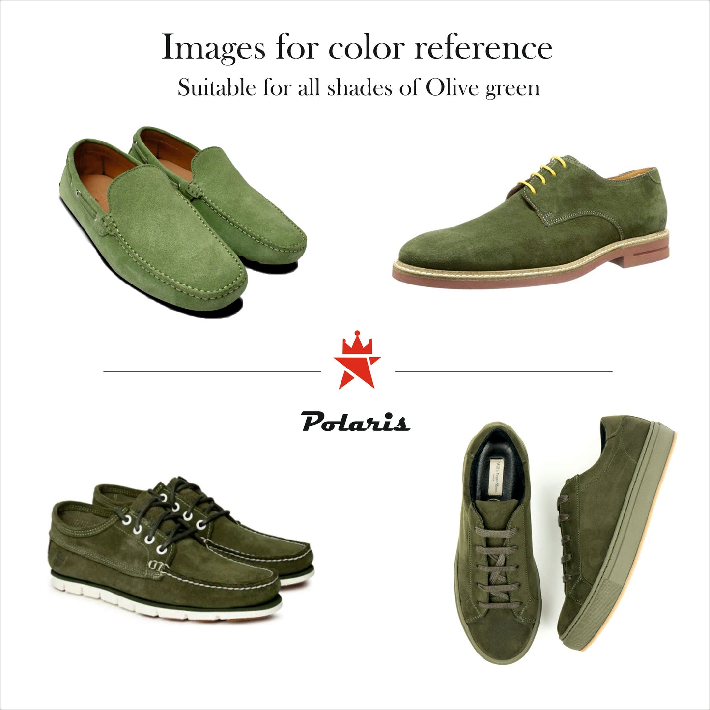 Polaris Suede & Nubuck Shoe Renovator and Color Reviver-Olive Green 100ml