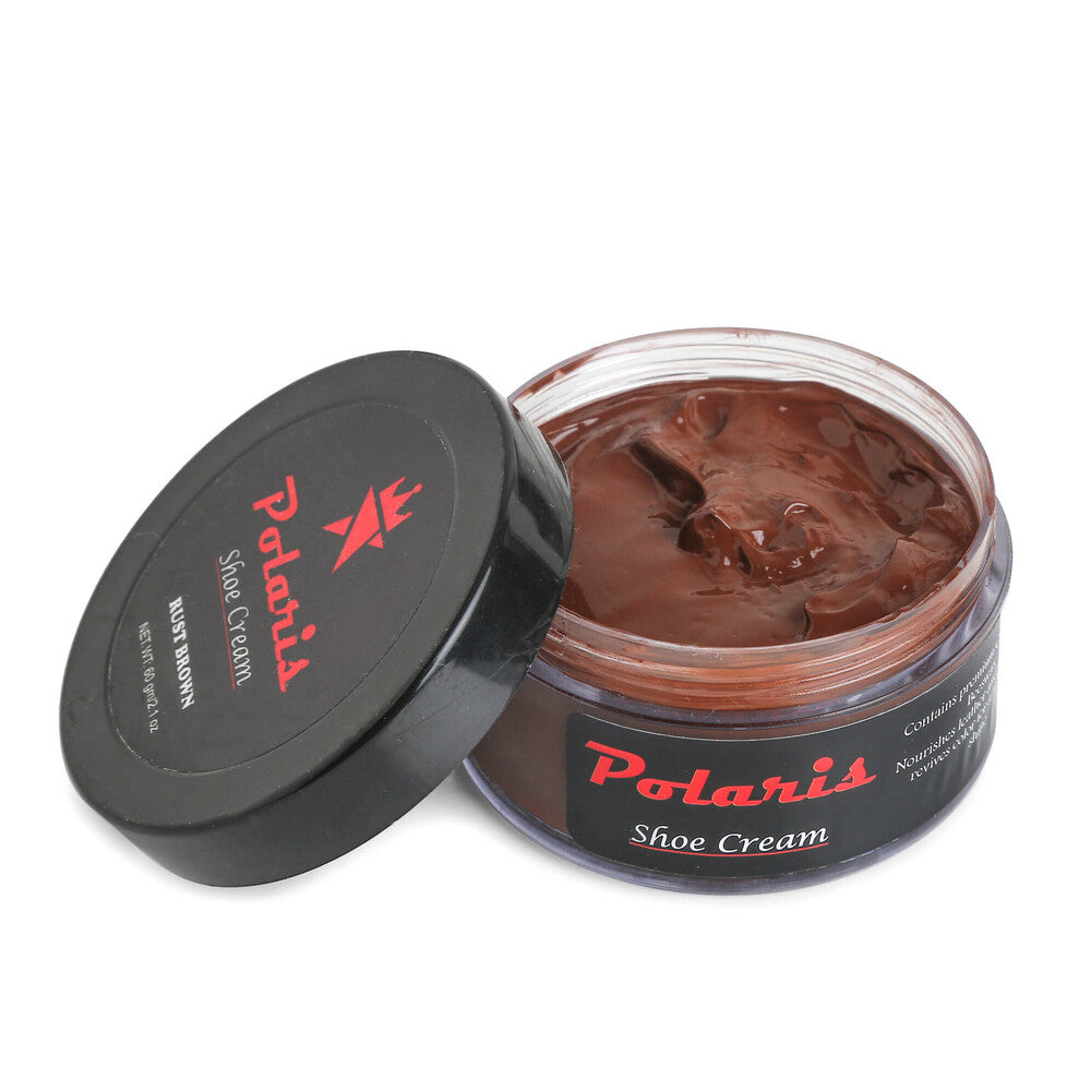 Leather Shoe Polish Cream - Rust Brown (60gm)